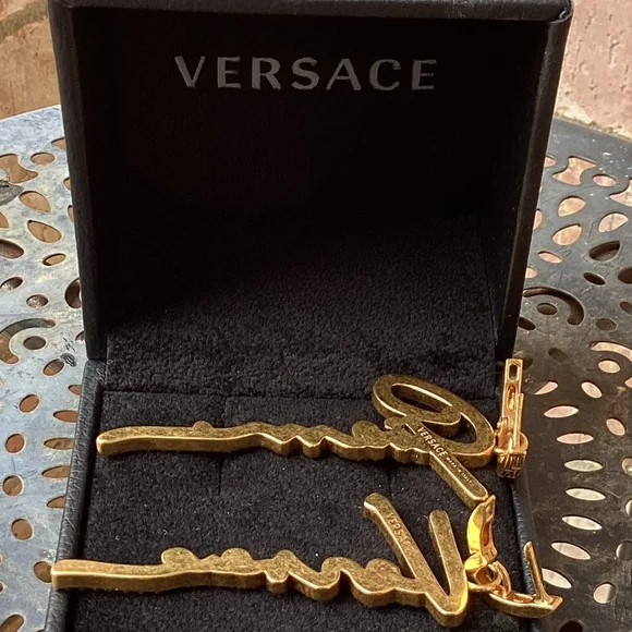 Versace Gold Earrings!! - Picture 2 of 7